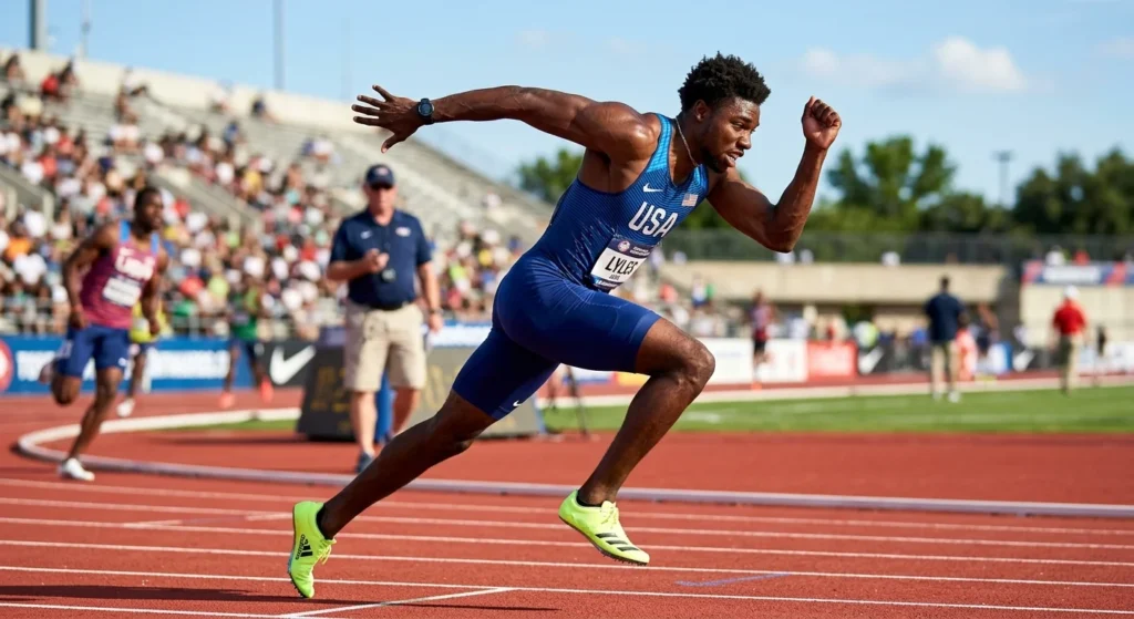 Noah Lyles net worth training session