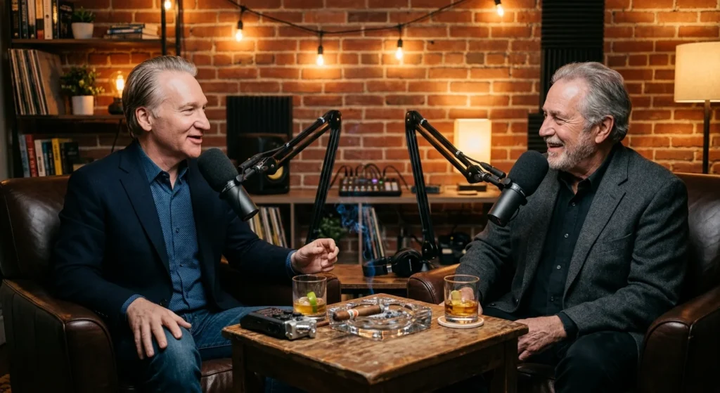Club Random podcast setup tied to Bill Maher net worth