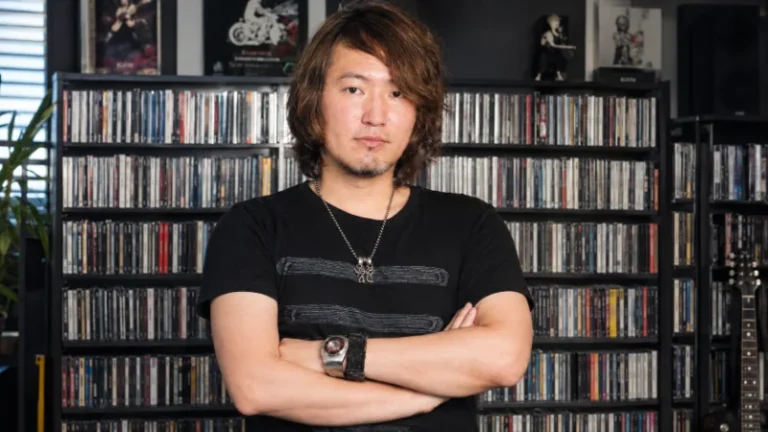Tite Kubo, creator of Bleach, in his manga studio