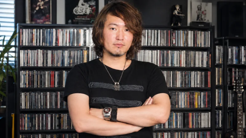 Tite Kubo, creator of Bleach, in his manga studio